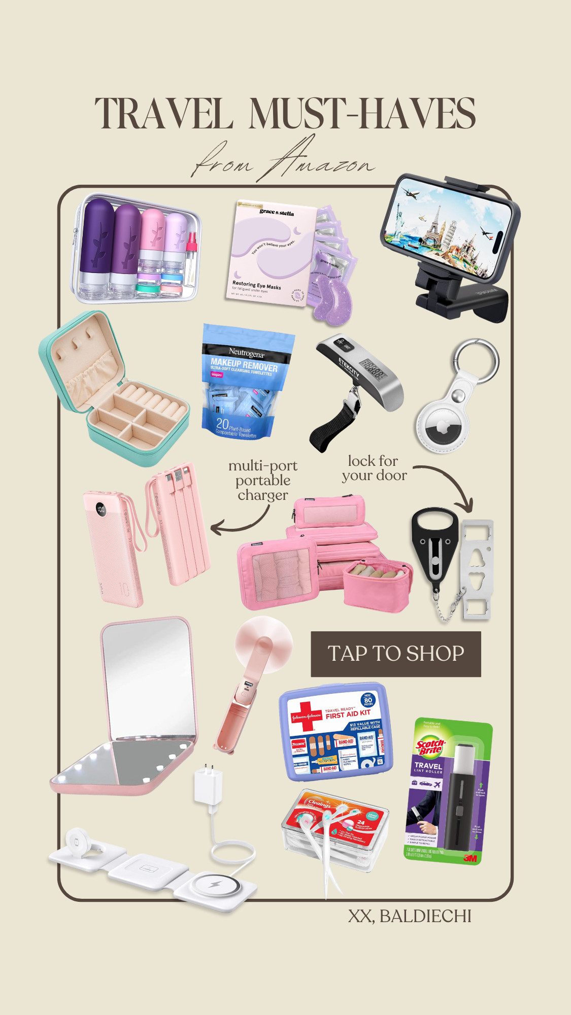 travel must-haves from Amazon! the portable charger and Apple Airtag are SO HELPFUL when flying 

 #LTKFindsUnder50 #LTKBeauty #LTKTravel