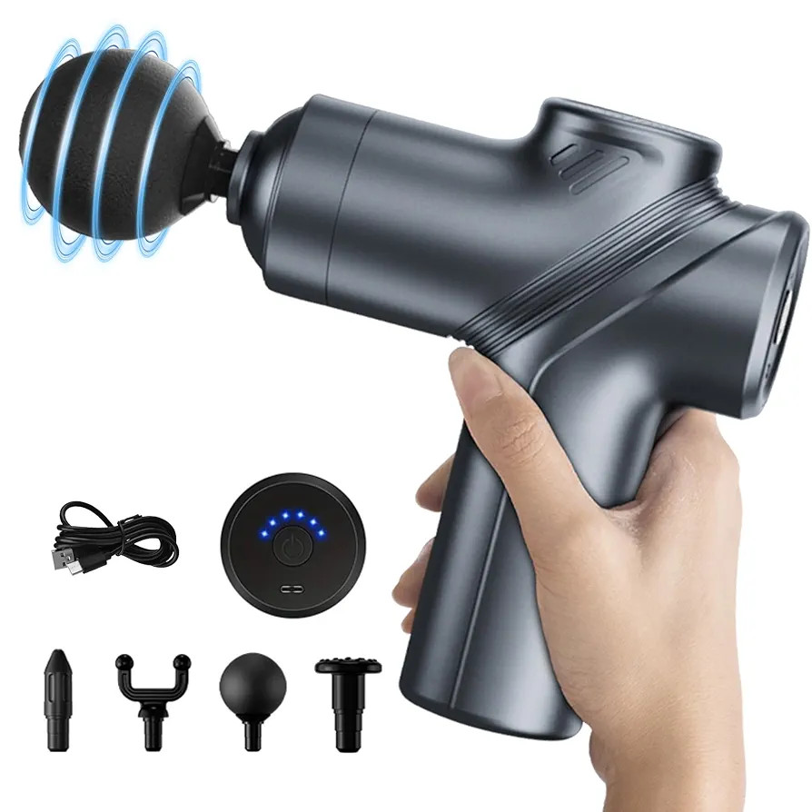 Massage Gun Deep Tissue, Silent Brushless Motor and Portable Massage Gun with 4 Interchangeable H... | Amazon (US)