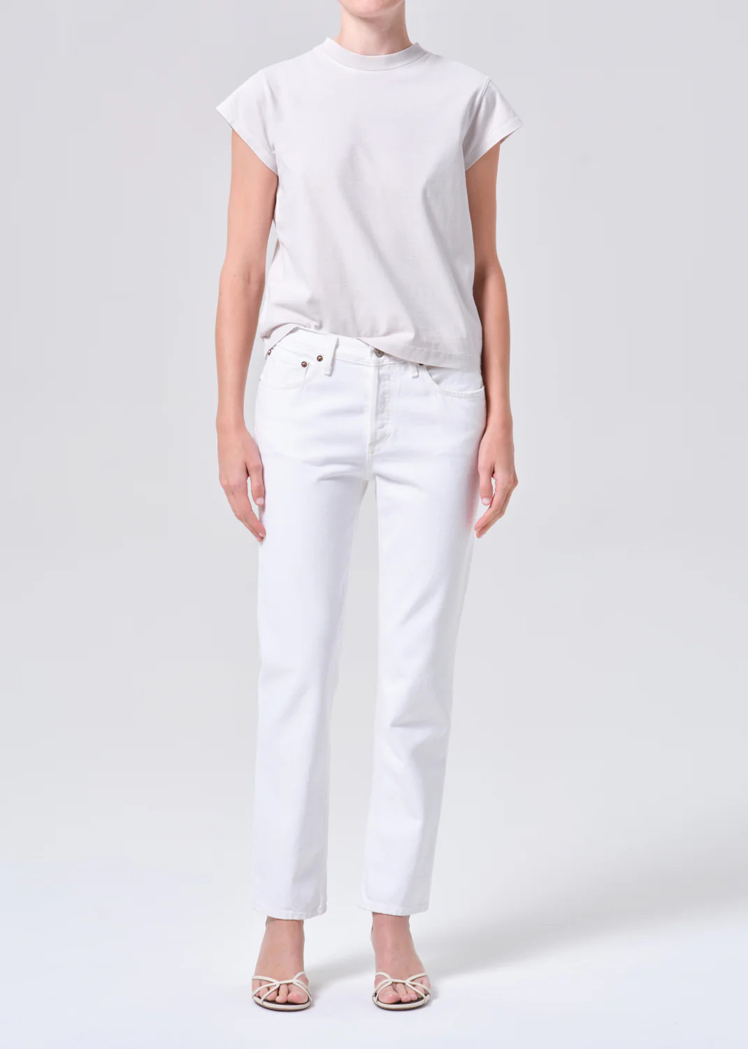 Romney Mid Rise Straight Leg in Marshmallow | AGOLDE