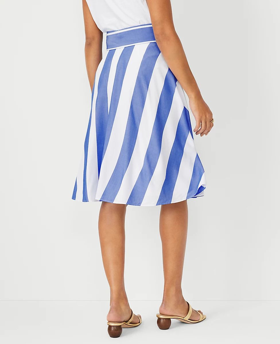 Striped Tie Waist Skirt | Ann Taylor (US)