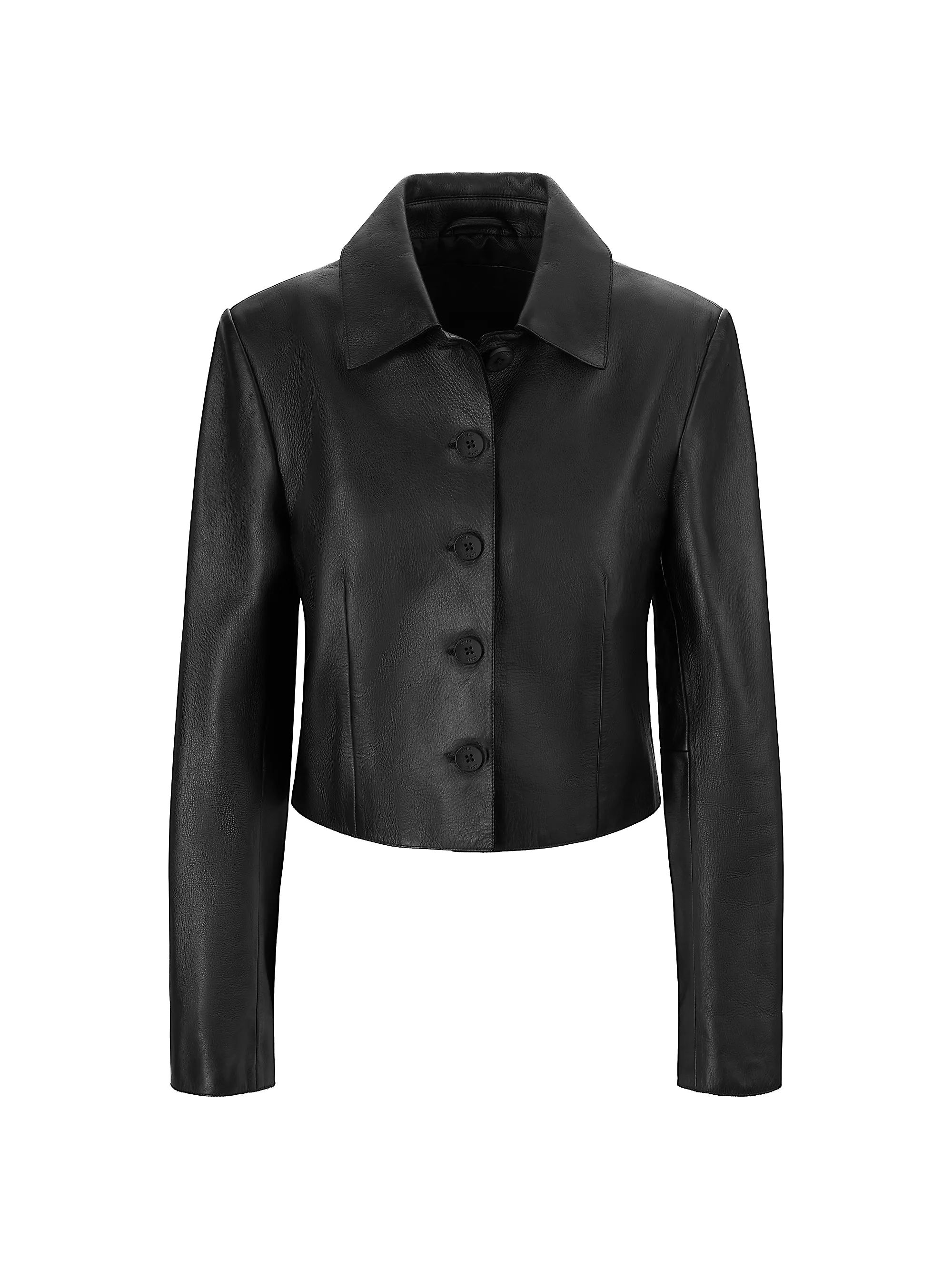 Marino Leather Crop Jacket | Saks Fifth Avenue