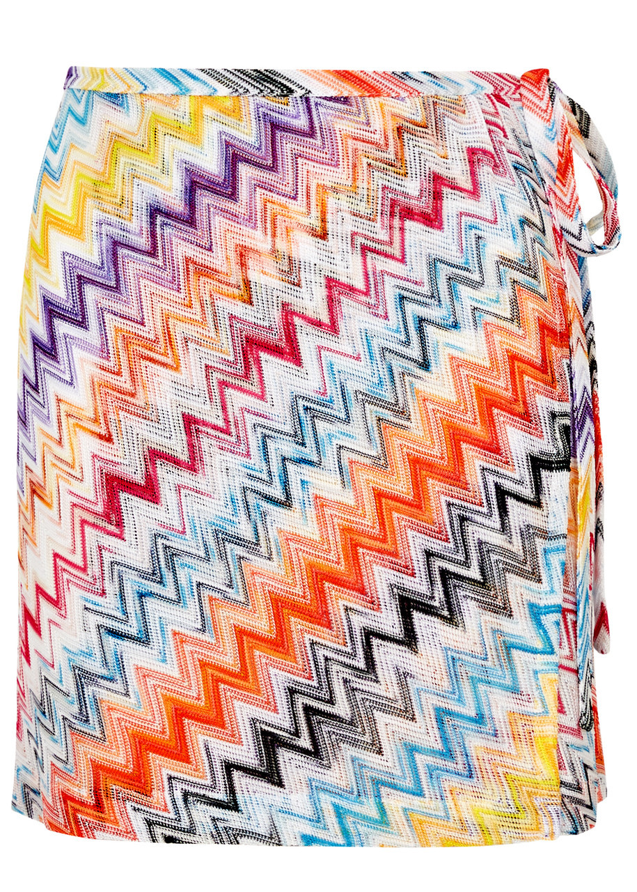 Missoni Zigzag-intarsia Fine-knit Mini Skirt - Multicoloured - 8 | Harvey Nichols (Global)