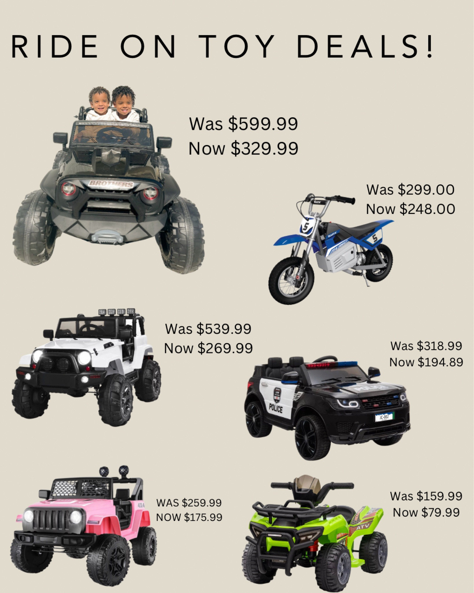 Walmart Ride on toy deals!!! 
Current deals won’t last long so make sure to start early on your holiday shopping🥰🎄

#LTKHolidaySale #LTKsalealert #LTKkids