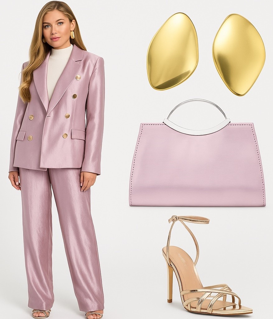 Pink metallic power suit 🌸