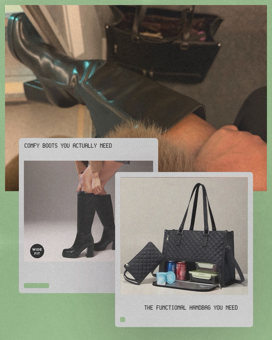 the comfy boots you actually need + functional bag you need for spring = ULTIMATE COMBO 🖤🤏🏾

so excited to continue sharing my fave spring finds! 💚

#LTKgiftguide #LTKstyletip #LTKcanada