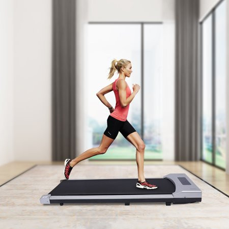 Loyalheartdy 0.65-3HP LED Electric Treadmill 0.6-3.7mph Desk Jogging Running Machine Walking Pad Sil | Walmart (US)