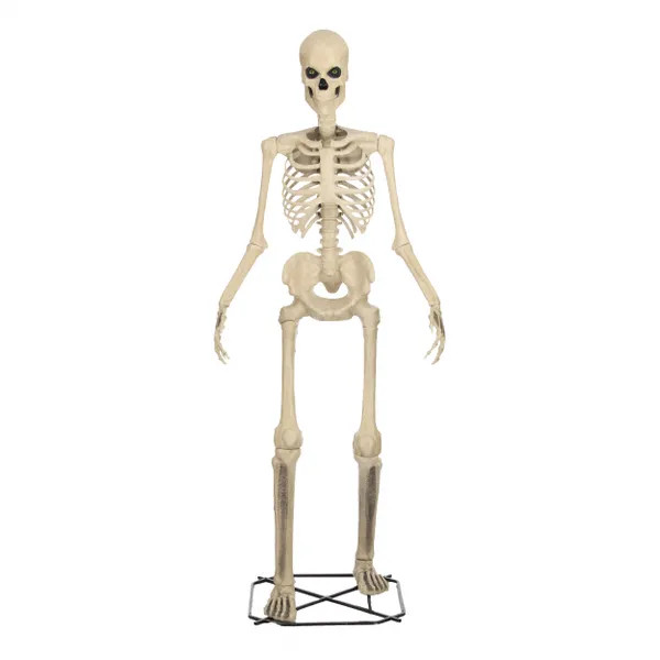 12 ft. Grave & Bones Giant-Sized Skelly with LifeEyes™ LCD Eyes H5 | The Home Depot