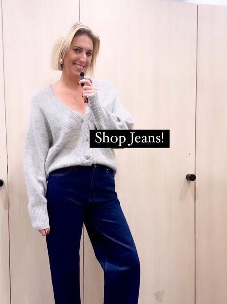 GREAT JEANS 👖Are so hard to find! Bit this style is a winner - love the dark denim shade, high waisted, and long wide leg. ADD TO CART! 

#LTKautumn #LTKwinter