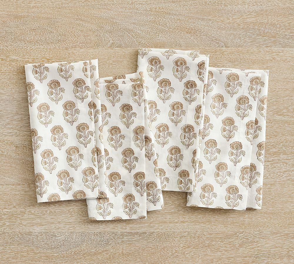 Alice Print Cotton Napkins - Set of 4 | Pottery Barn (US)
