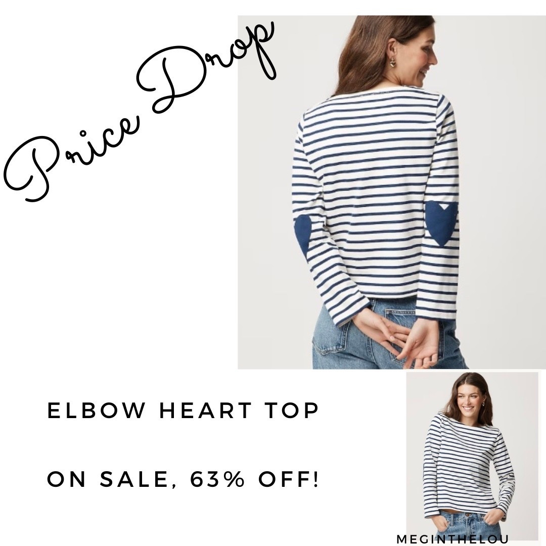 On sale - the hearts on the elbows are too cute! It also comes in pink. 


#valentines #hearttop #salefinds #jcrewfactory #jcrewsale #LTKU #LTKOver40 #valentineaday


#LTKSeasonal #LTKSaleAlert #LTKFindsUnder50