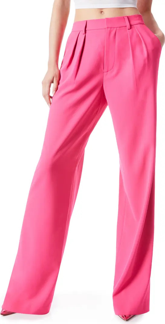 Alice + Olivia Pompey Pleat Front Trousers | Nordstrom | Nordstrom