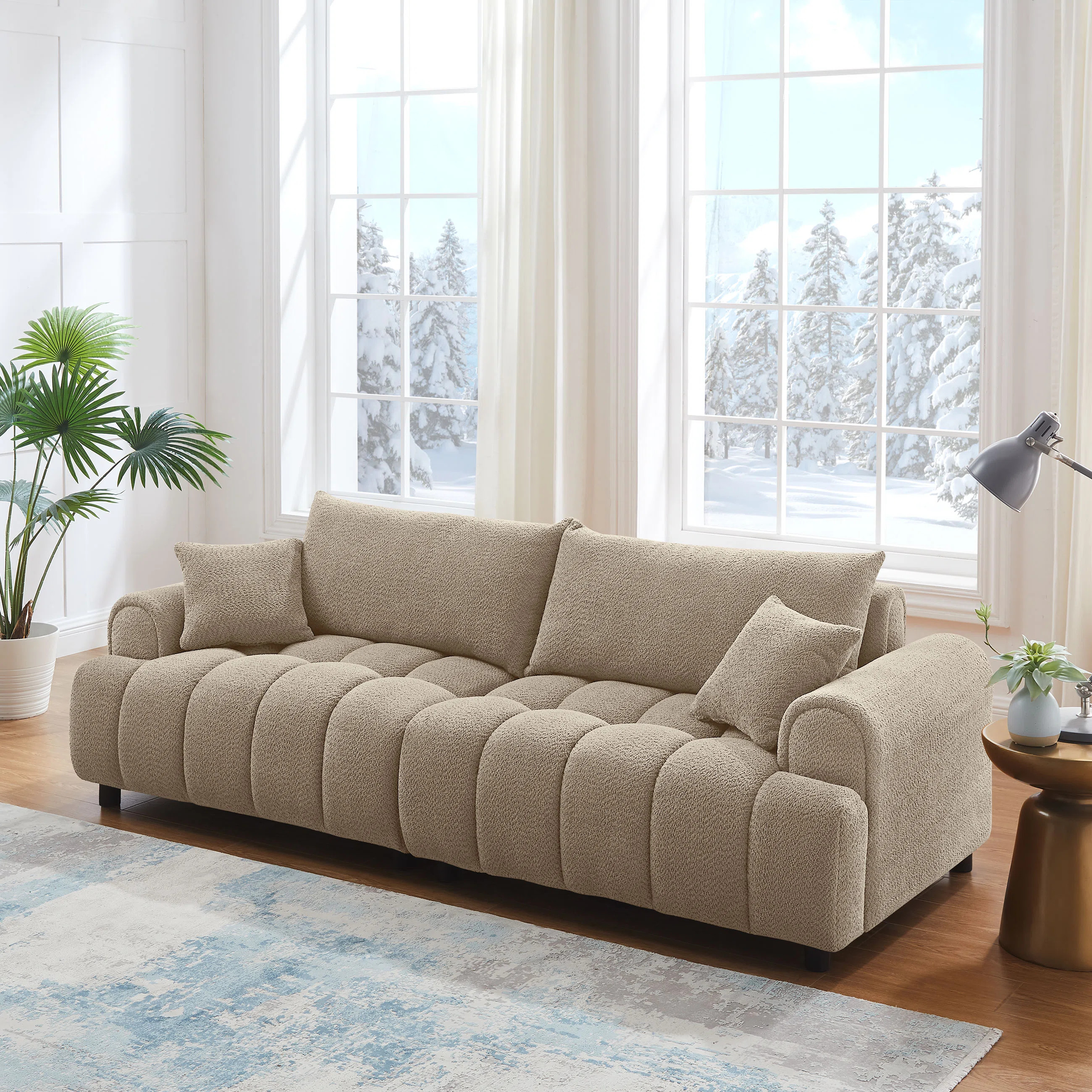 Perona 91'' Luxury Modern Tufted Boucle Sofa | Wayfair North America