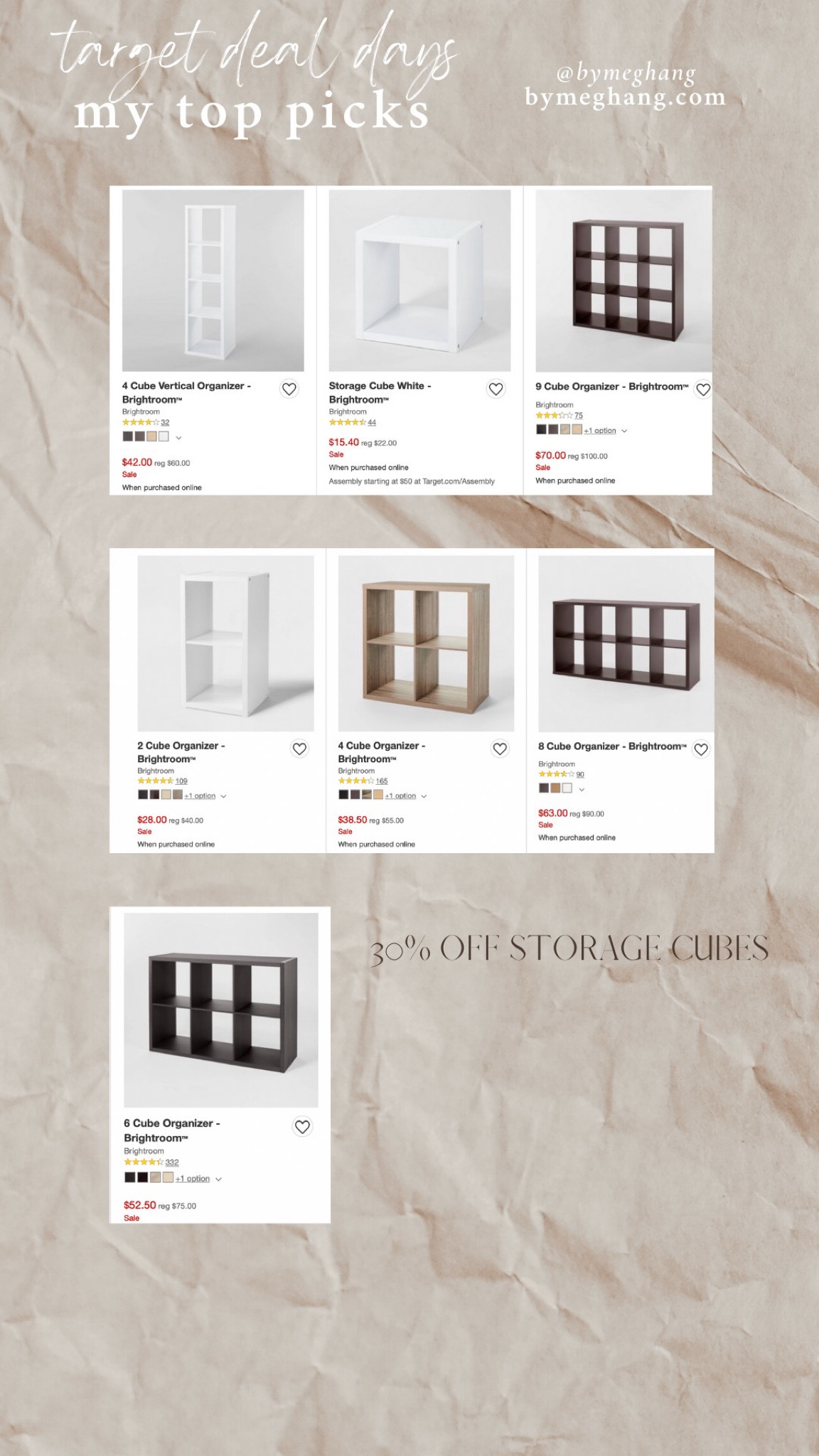 6 Cube Organizer - Brightroom™ curated on LTK