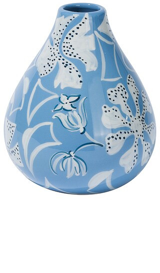 Drop It Like Its Hot Vase in Atlantic Blue & White | Revolve Clothing (Global)