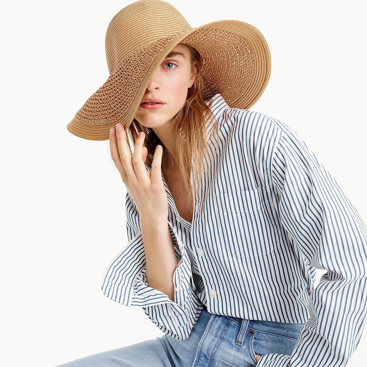 Textured summer straw hat | J. Crew US