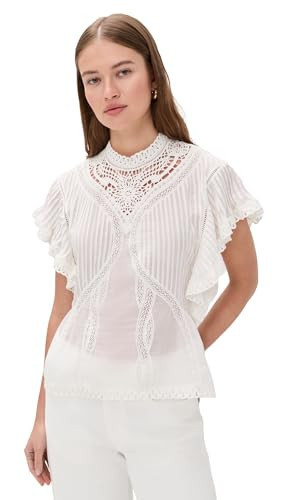 FARM Rio Women's Off-White Blouse with Appliques, Off-White, L | Amazon (US)
