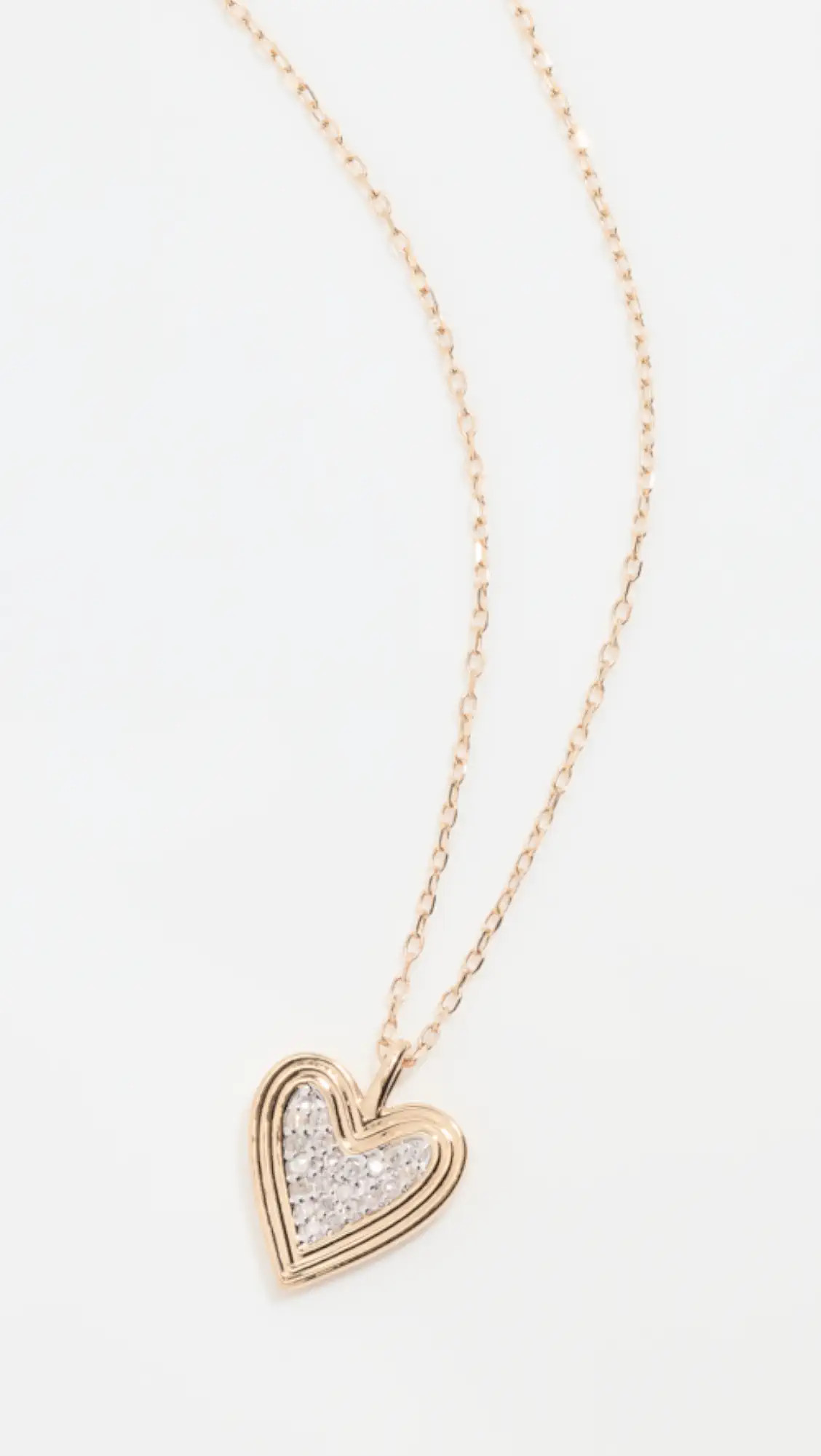 14k Make Your Move Pavé Heart Necklace | Shopbop