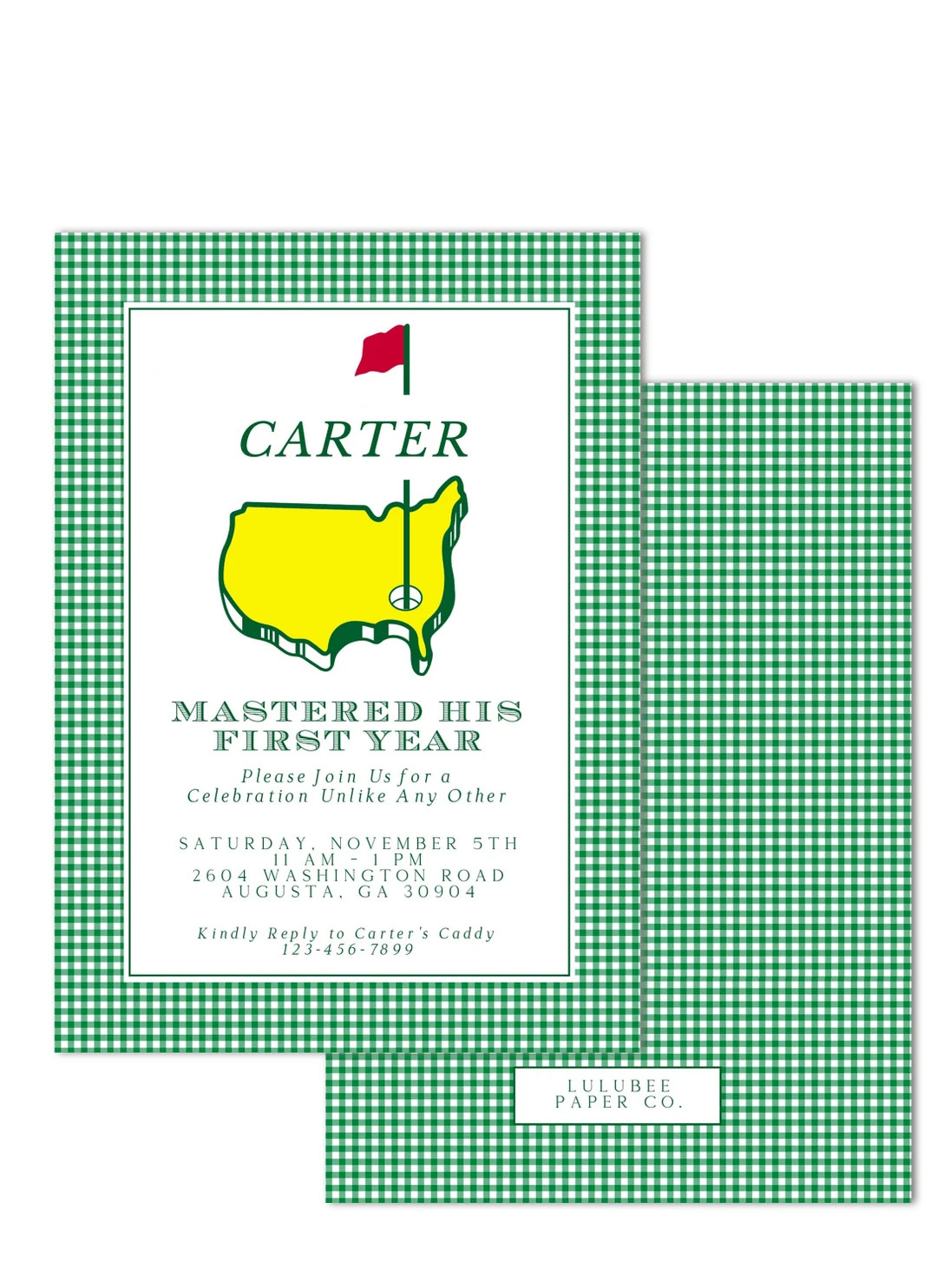 Printable Watercolor Masters Golf Par-tee Birthday Invitation - Etsy | Etsy (US)