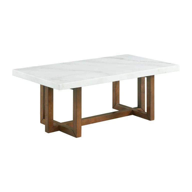 Picket House Furnishings Meyers Marble Rectangular Coffee Table in White | Walmart (US)