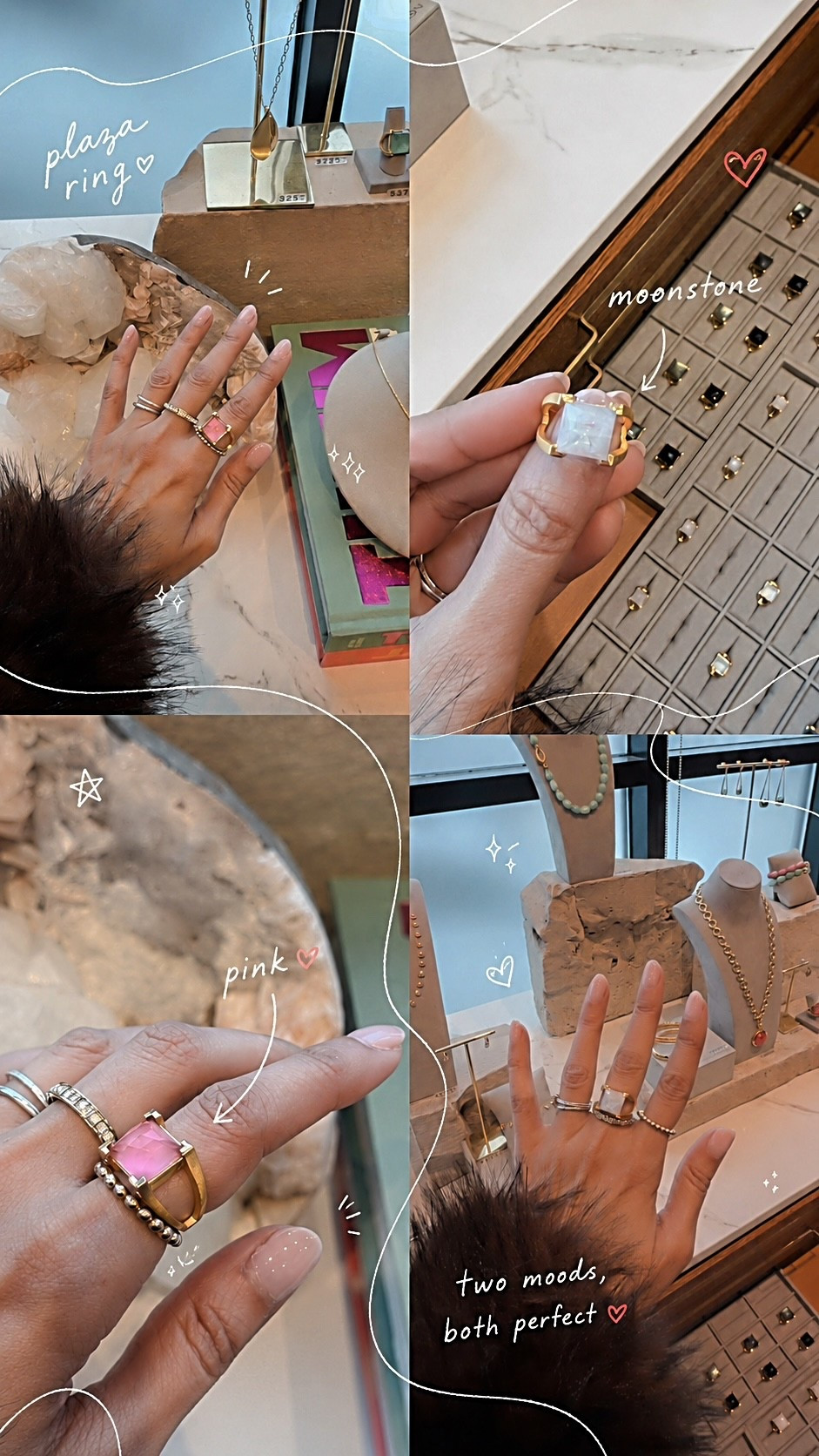 Dean Davidson mini Plaza ring in moonstone and Siam Pink

#LTKcanada #LTKstyletip