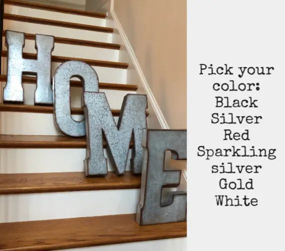 SALE Extra Large Metal Letters/pick color/ word | Etsy | Etsy (US)