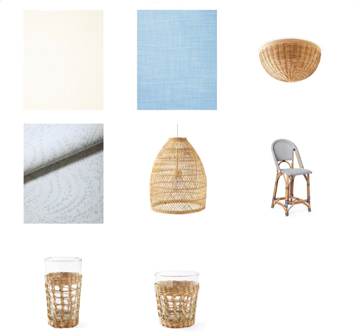 Use code NEWLEAF for 20% off. These are the 2 fabrics I have on my wingbacks. This flushmount will go in our living room (still waiting for it to ship), pendant is over our dining room table, wallpaper is in our entryway and up the stairs (LOVE), these are our favorite glasses but we’ve broken a couple so need some more!