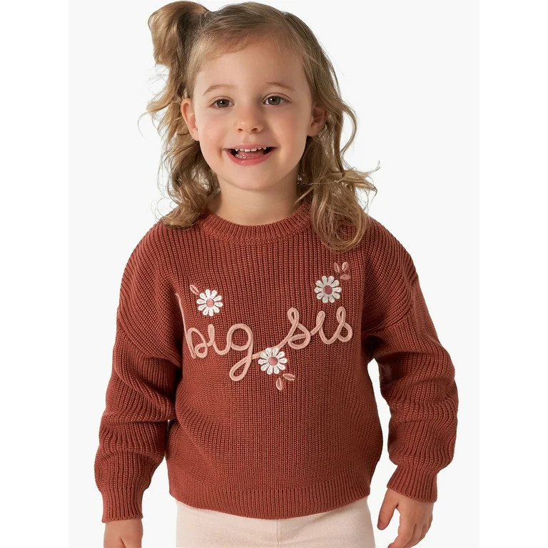 Modern Moments by Gerber Toddler Girl Matching Sister Sweater, Sizes 2T-5T | Walmart (US)