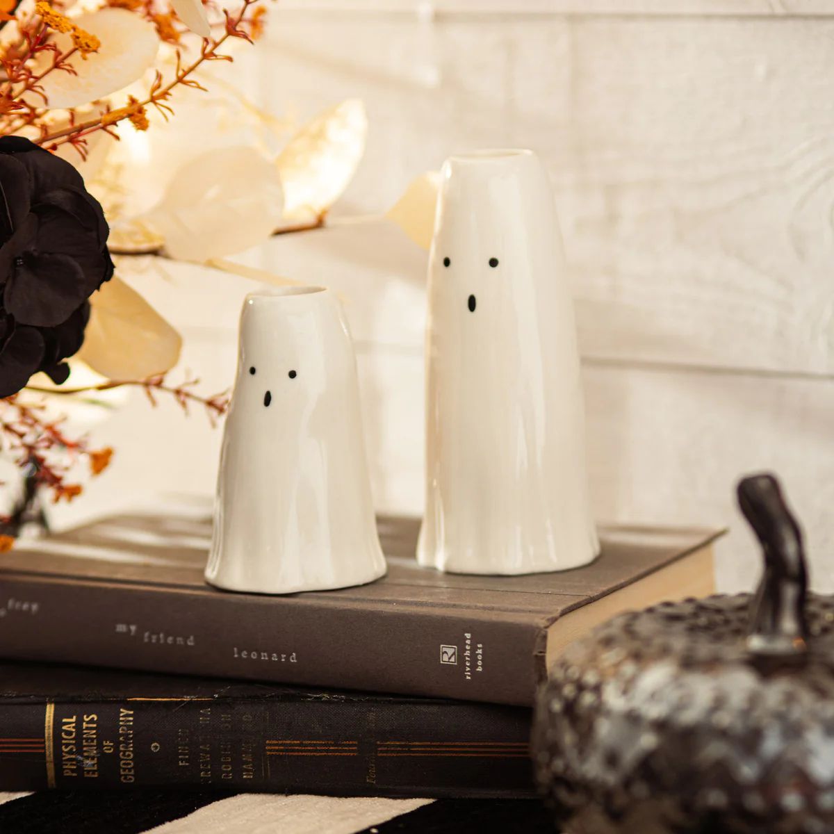 Phantom Collection Ceramic White Ghost Candleholder | Darby Creek Trading