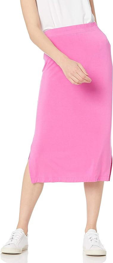 Amazon Essentials Women's Pull-On Knit Midi Skirt (Available in Plus Size) | Amazon (US)