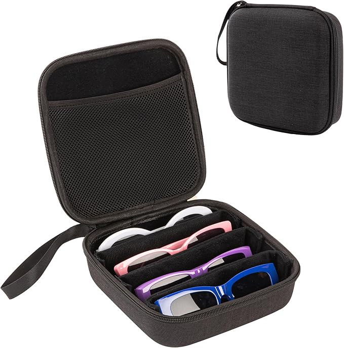 Travel Sunglasses Organizer Case for Multiple Glasses Adjustable Slot Eyeglass Organizer for Wome... | Amazon (US)