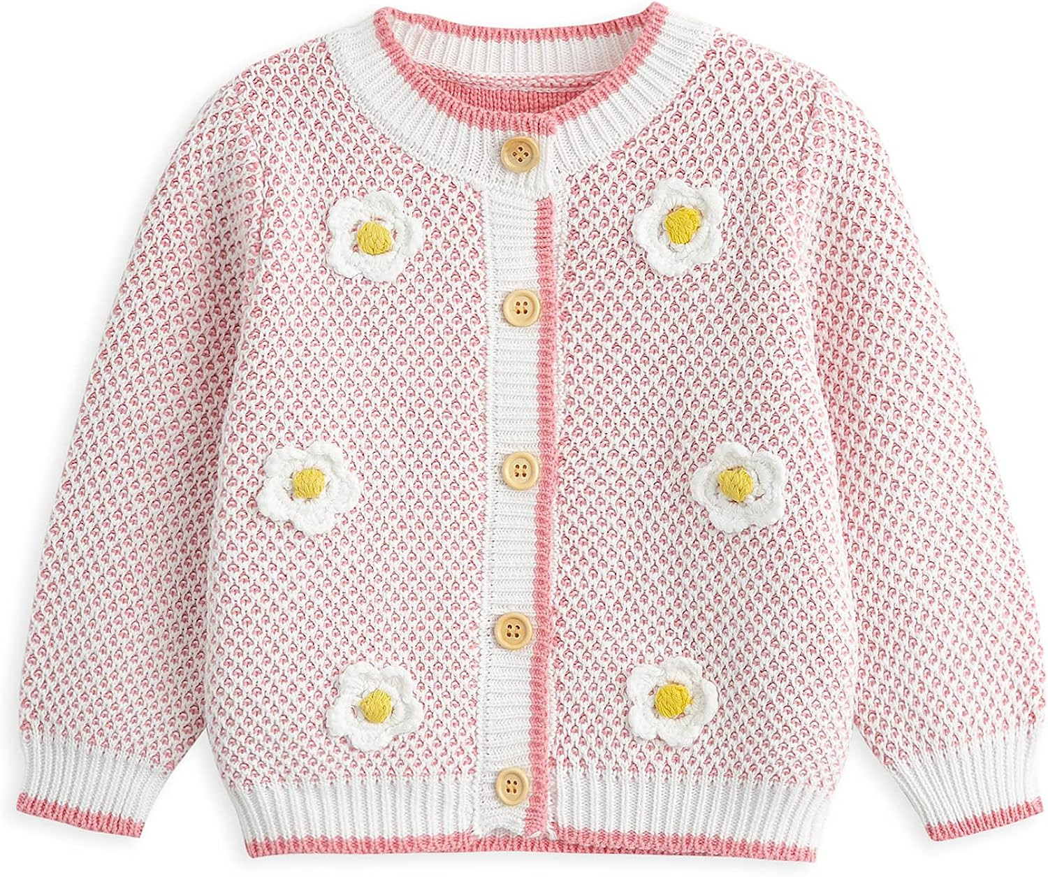 Simplee kids Baby Sweater Cardigan Jacquard Cable-Knit Spring Coat Long Sleeve Cardigan for Baby ... | Amazon (US)