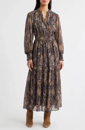 Sam Edelman Boho Paisley Long Sleeve Maxi Dress | Nordstrom | Nordstrom