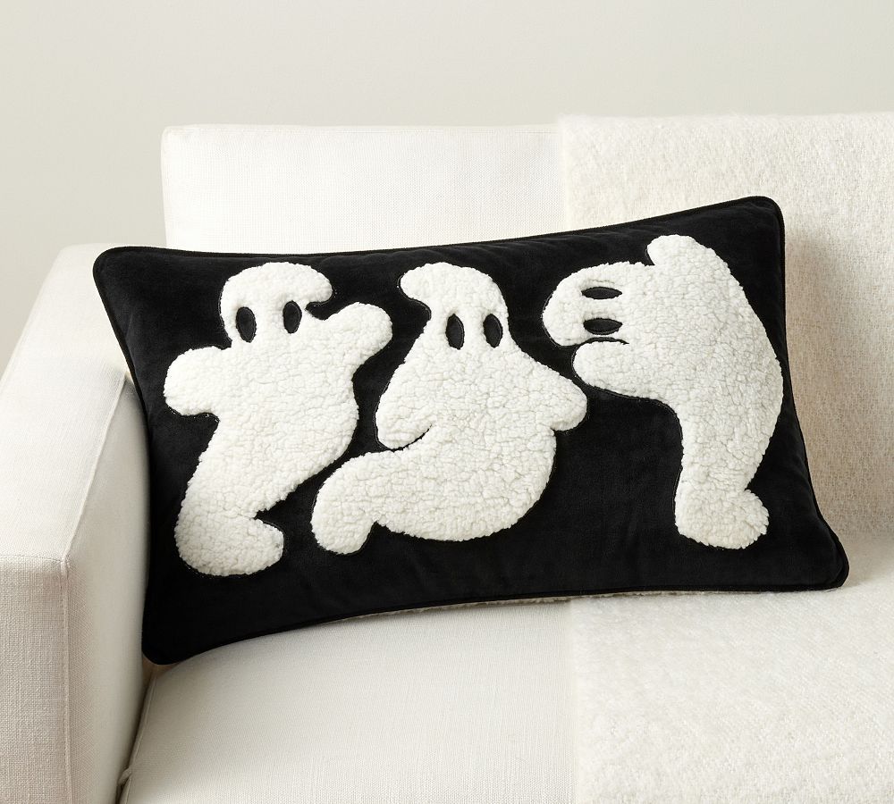 Cozy Ghost Family Lumbar Throw Pillow | Pottery Barn (US)