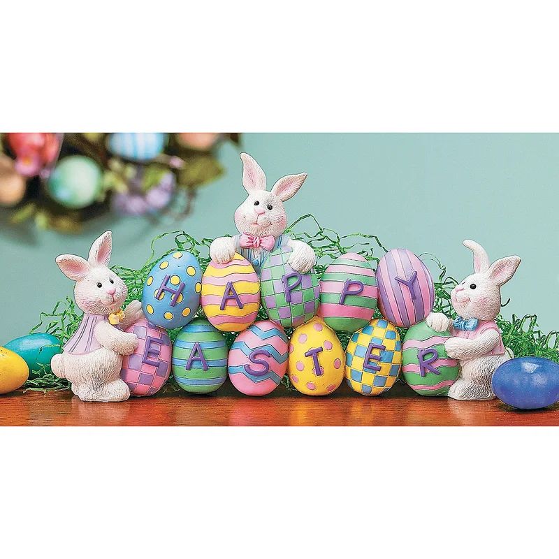 Eggs & Easter Bunnies Tabletop Decoration - Home Decor - 1 Piece | Wayfair North America