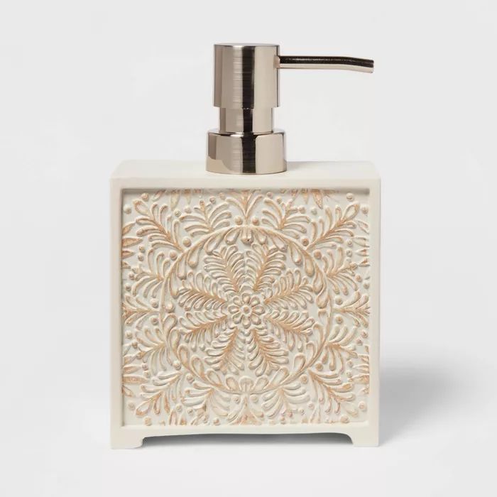 Carved Medallion Soap/Lotion Dispenser White - Opalhouse™ | Target