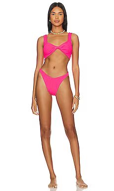 Hunza G Juno Bikini Set in Hot Pink from Revolve.com | Revolve Clothing (Global)