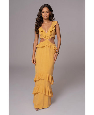 JLUXLABEL Women's Sunshine Ruffle Linen Dress - Macy's | Macy's