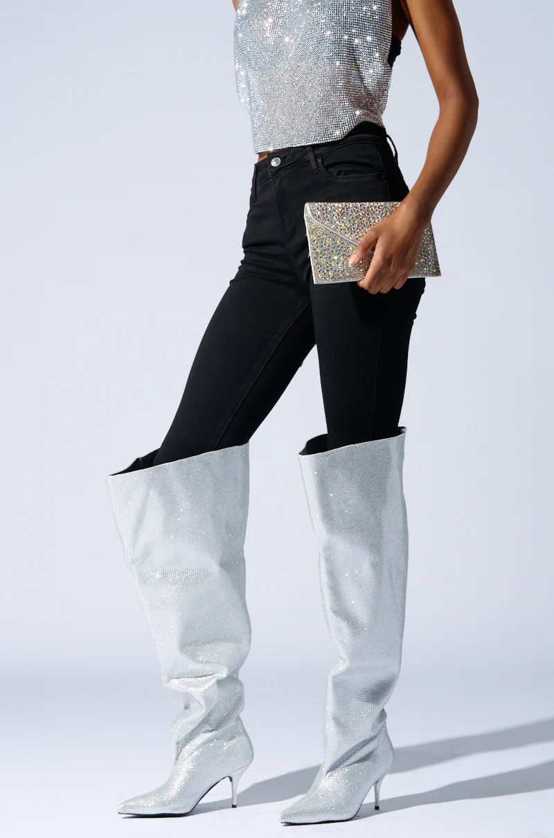 AZALEA WANG AMBY SILVER BUCKET BOOT | AKIRA