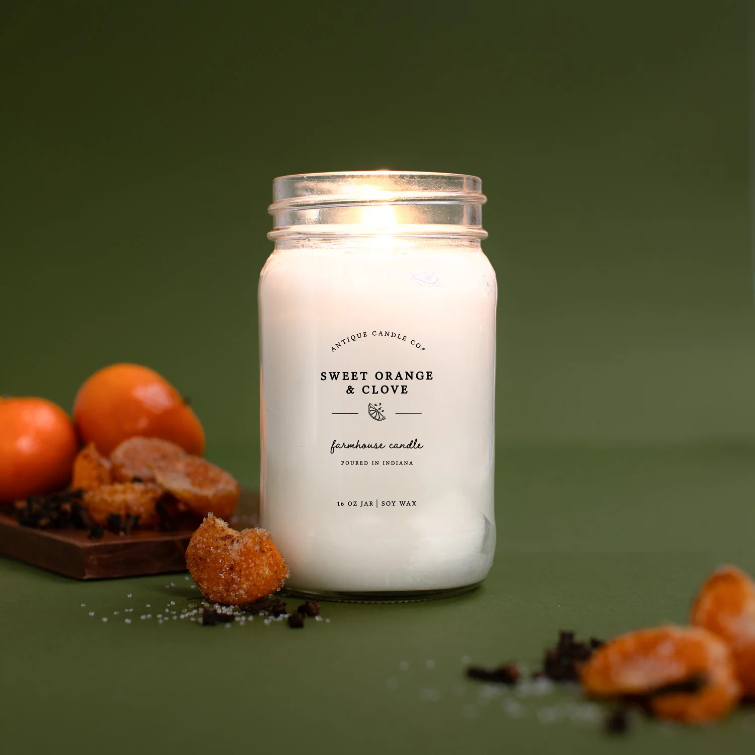 Sweet Orange & Clove 16 oz candle | Antique Candle Co.