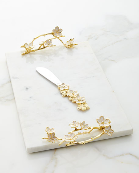 Michael Aram Cherry Blossom Small Cheese Board w/ Knife | Bergdorf Goodman