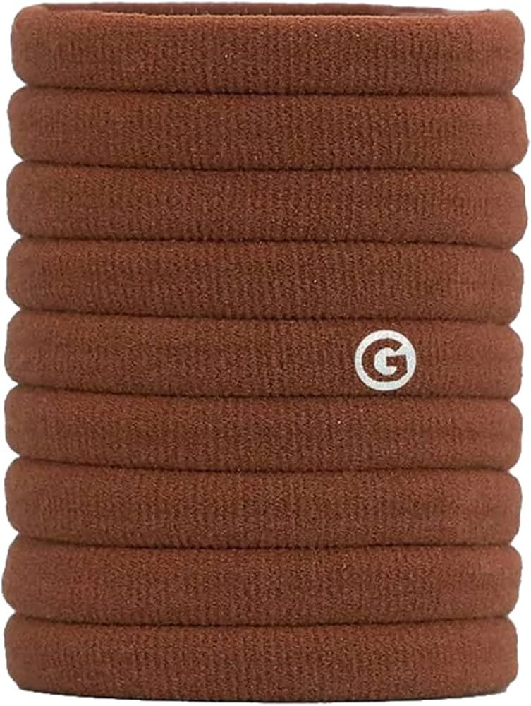 Gimme Beauty - Any Fit No Damage Hair Ties - Chestnut - Seamless Microfiber Hair Elastic - Hair A... | Amazon (US)