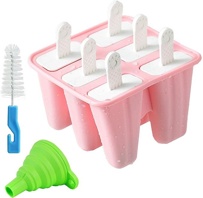 Helistar Popsicle Molds 6 Pieces Silicone Ice Pop Molds BPA Free Popsicle Mold Reusable Easy Rele... | Amazon (US)
