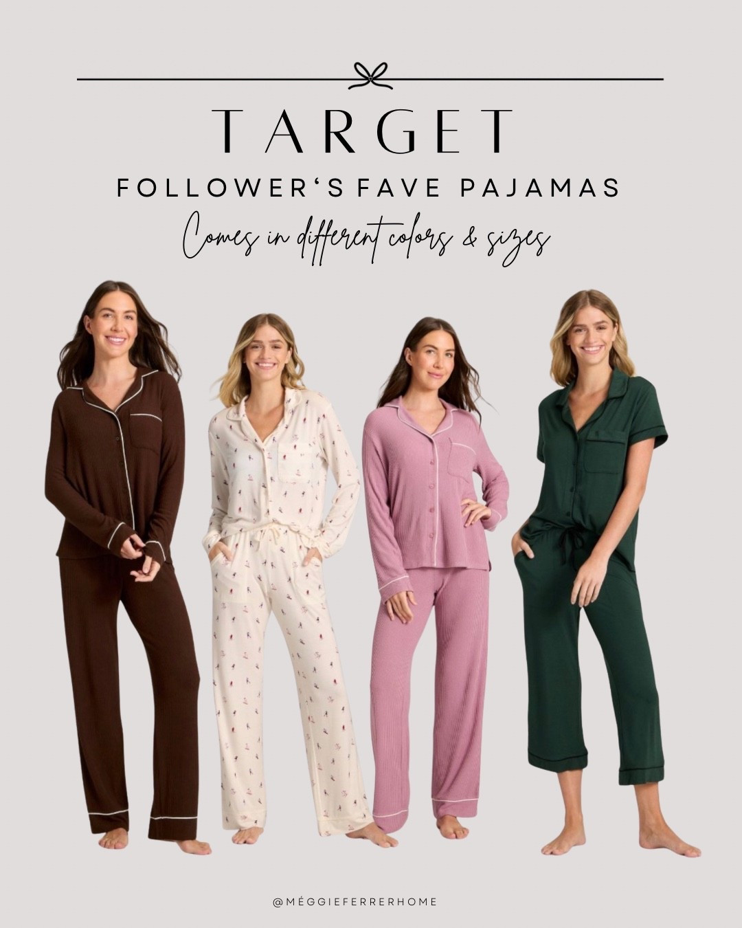 These Target pajamas are 40 percent off today and I swear they’re worth stocking up on. They’re soft, cozy, and come in so many cute colors and sizes. If you’ve been wanting a new comfy set, today’s the day to grab one. 🤎

#LTKGiftGuide #LTKHoliday #LTKSeasonal