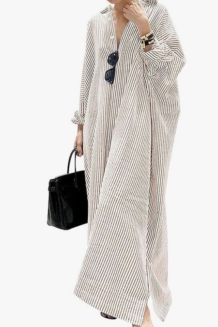 I am obsessed with this oversized look. Reminds me of Mary Late and Ashley style. Lightweight and slightly sheer. Perfect for layering. 

VERY oversized. I have a Medium but probably could size down. 

#LTKfindsunder50 #LTKstyletip