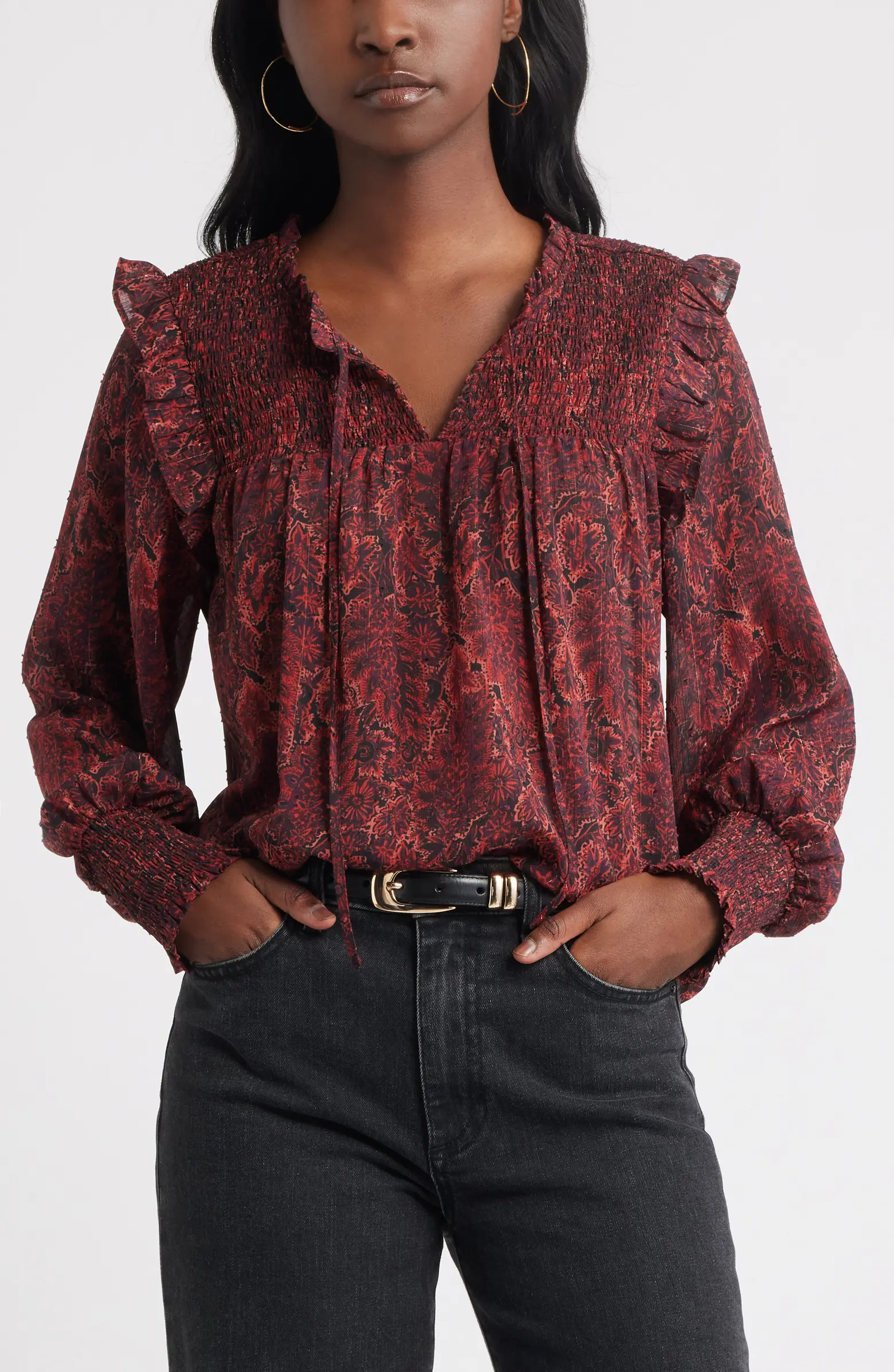 Treasure & Bond Smock Yoke Top | Nordstrom | Nordstrom