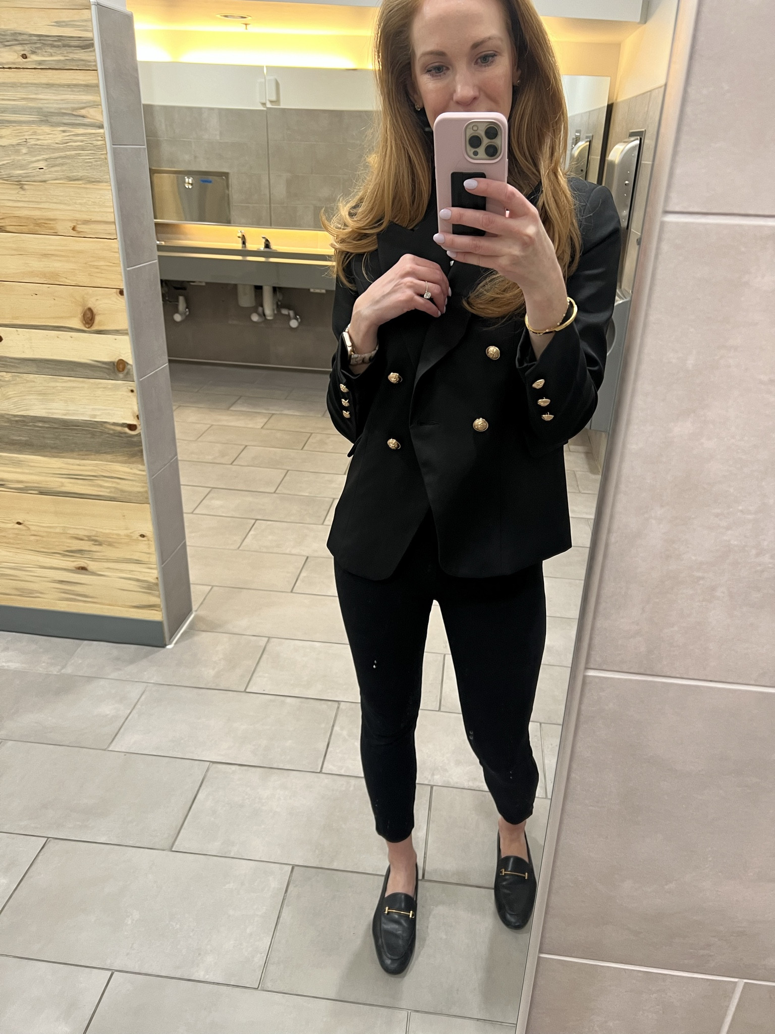 This new blazer from Amazon is so good!! I’m a small and it fits great and the gold buttons are so chic! 
My Spanx pants are a go-to for business casual + comfort! And I’m always in my Sam Edelman loafers for long work days! 

#LTKover40 #LTKstyletip #LTKworkwear