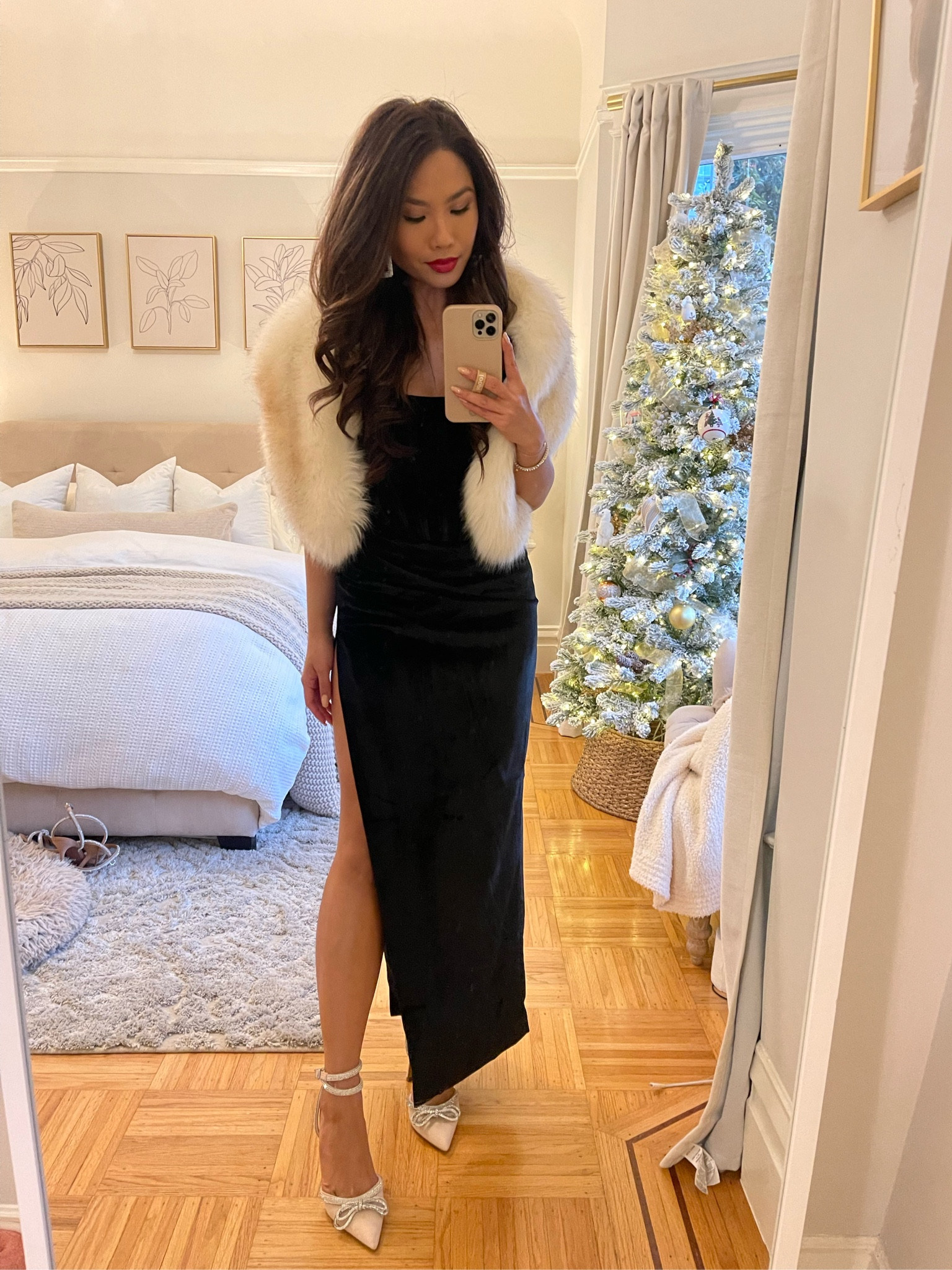 knee length dresses for ladies EVERLASTING VELOUR MIDI DRESS
