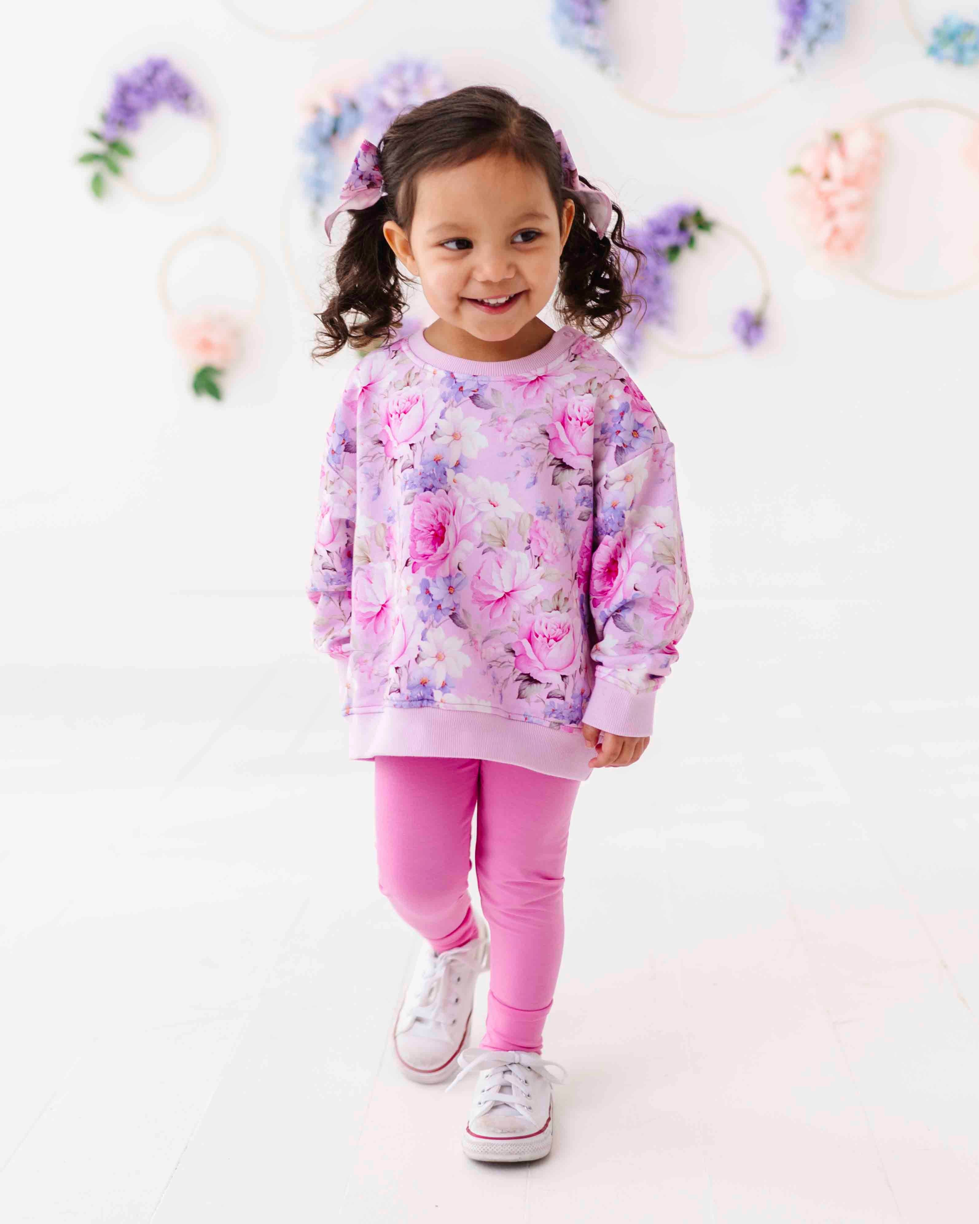 Blush in Bloom Crew Neck Sweatshirt & Leggings | Bums & Roses