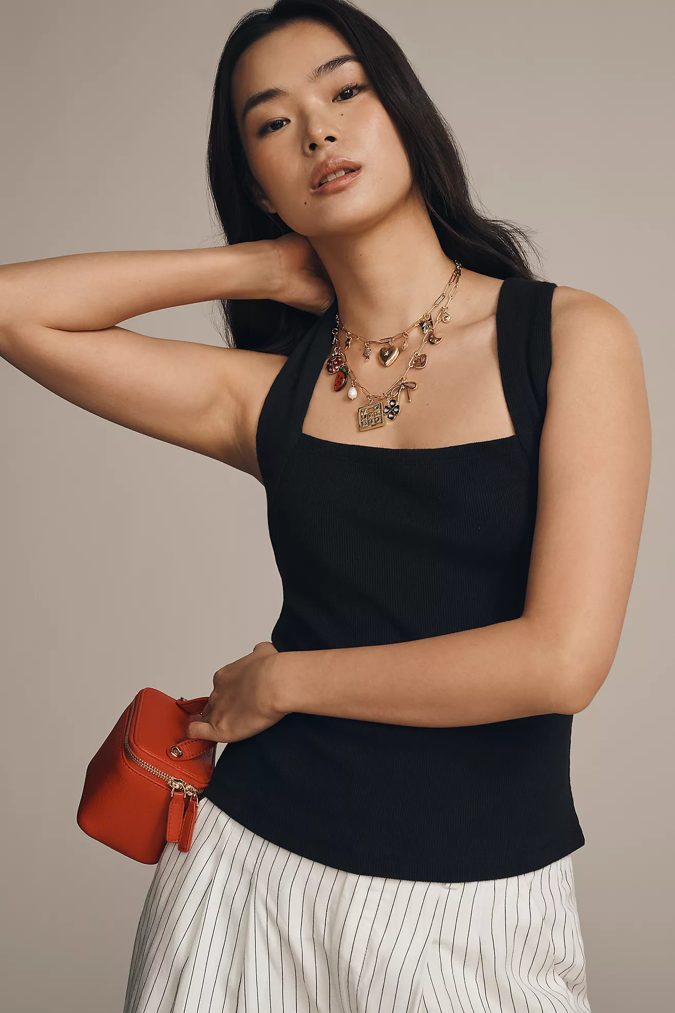 Square-Neck Halter Tank | Anthropologie (US)