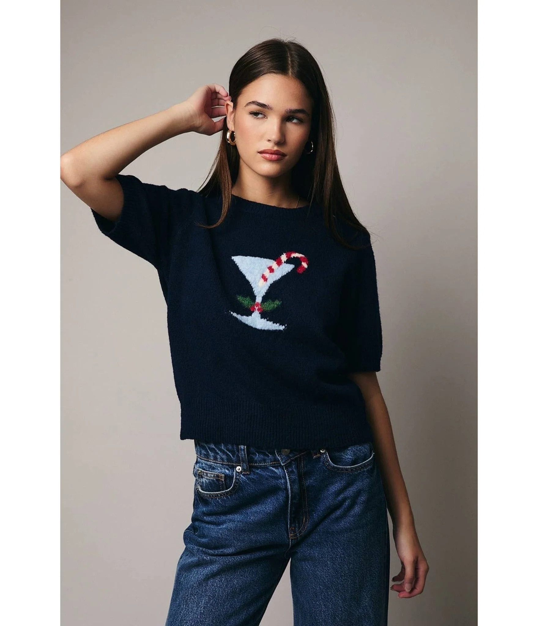 Black Holiday Martini Sweater | UniqueVintage